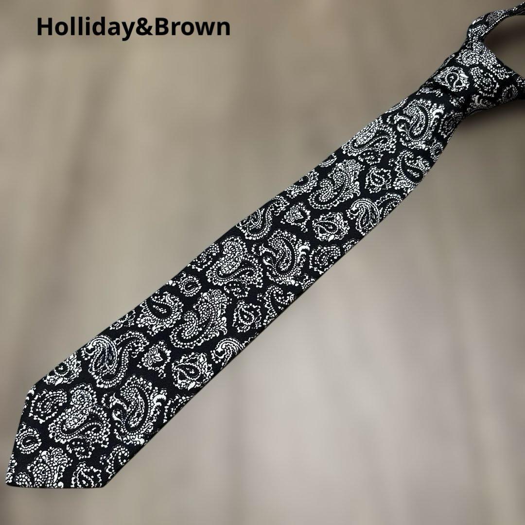 Holliday&Brown ホリデーアンドブラウン ネクタイ 総柄 ブラック