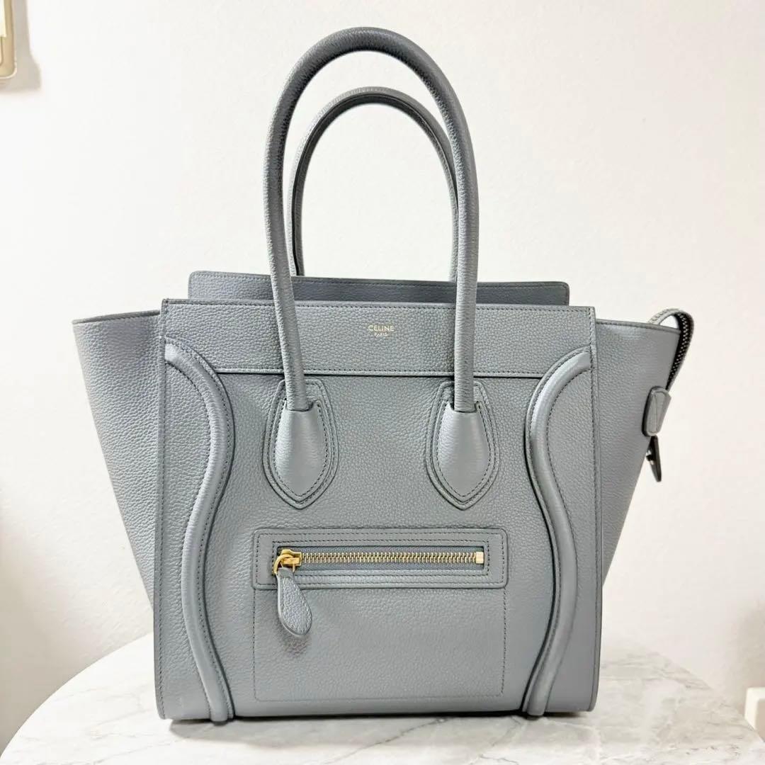 【Louise❤︎ 】CELINE ラゲージ マイクロショッパー ライトブル