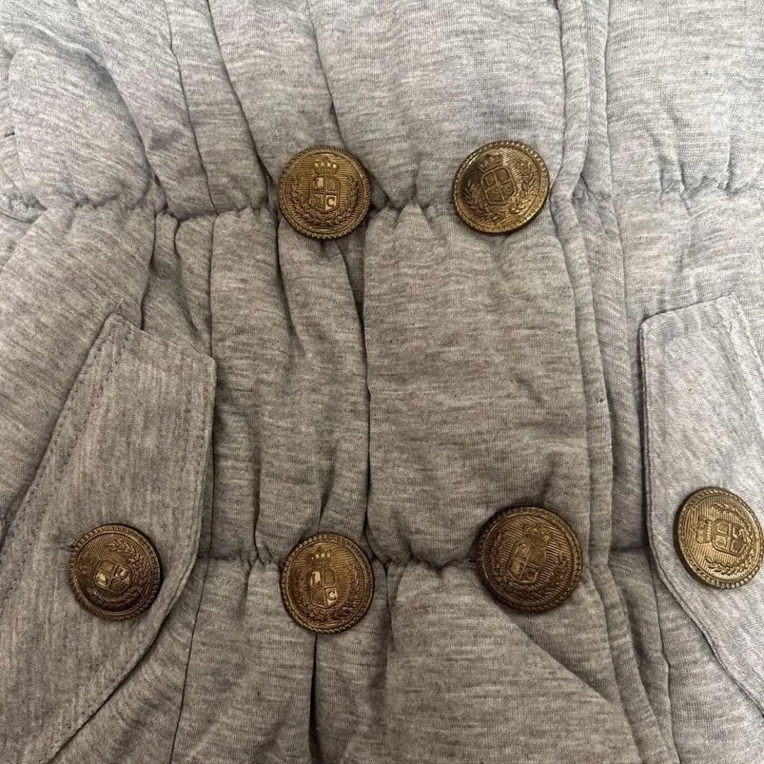 d.i.a ダイヤ　ギャル　グレー ダブルブレスト 中綿ジャケット