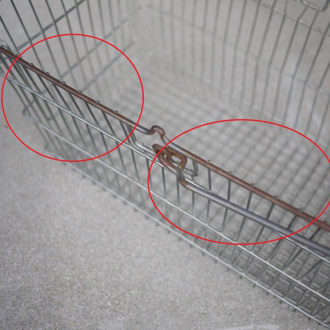 ドイツ ワイヤバスケット 2P　ショッピングかご ドイツヴィンテージ