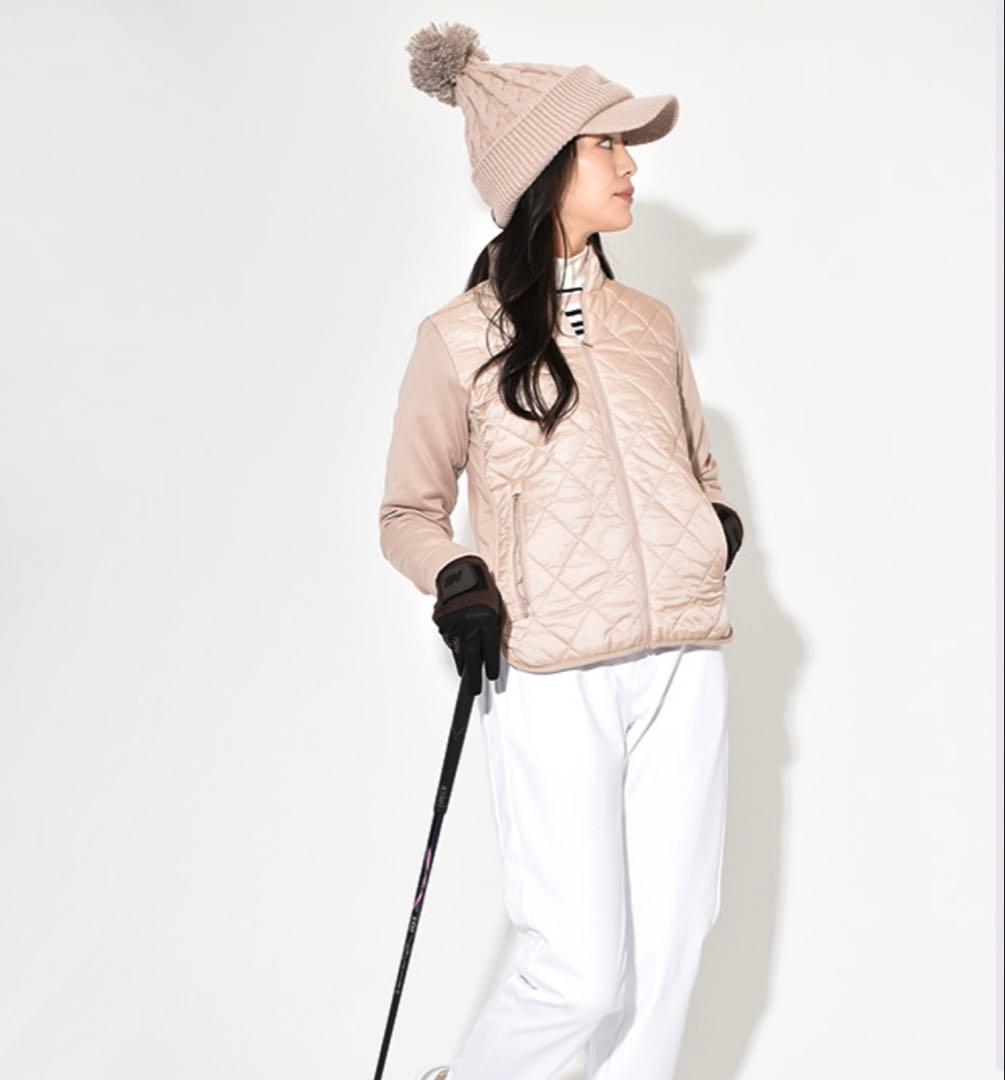 新品試着のみ:adidas2025AWキルトジャケット&ニット帽