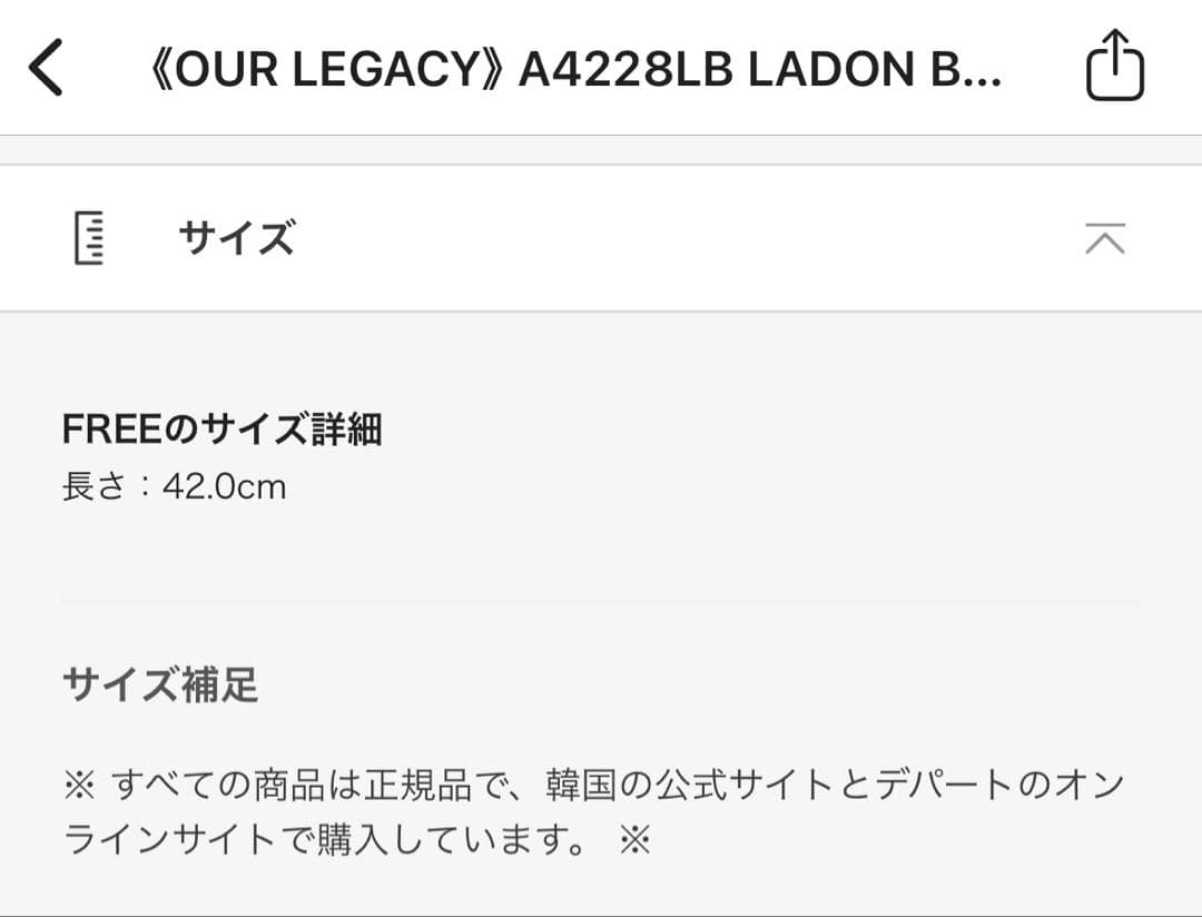 アクセサリー OUR LEGACY Ladon Black l