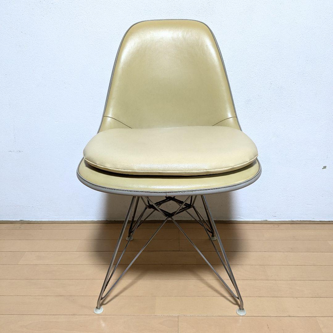 希少 正規品 ハーマンミラー イームズ シェルチェア ナウガレザー パッド付 1