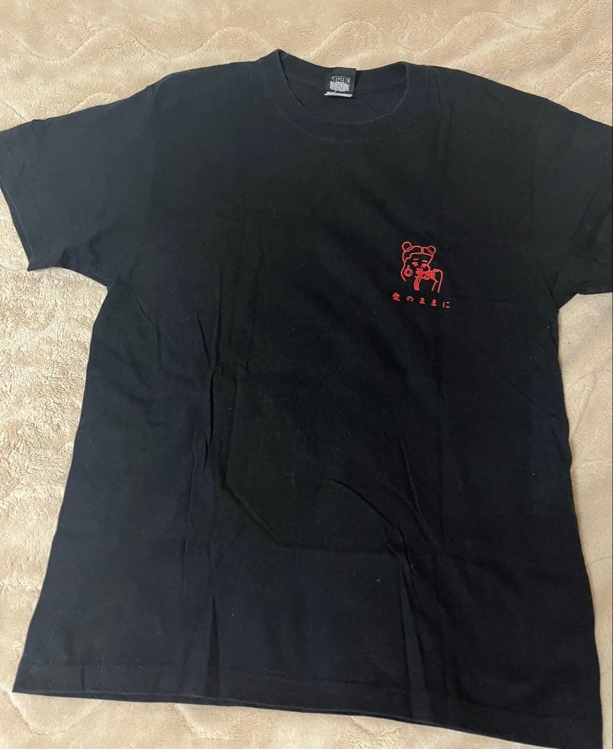 愛のままに×台風飯店 T-shirt（Black） 唾奇 BASI サイズL