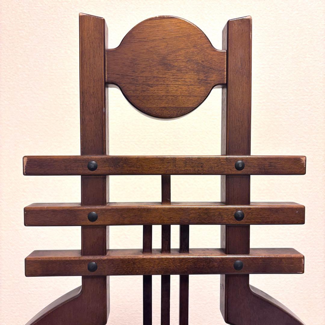 希少⭐️ 星野民藝 アームレスチェア 樺材 ダイニングハイバック 安楽椅子 レトロ