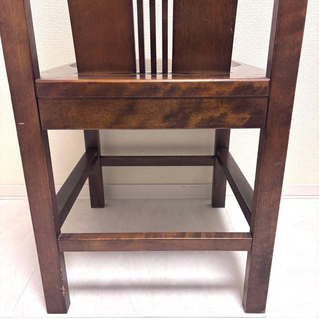 希少⭐️ 星野民藝 アームレスチェア 樺材 ダイニングハイバック 安楽椅子 レトロ