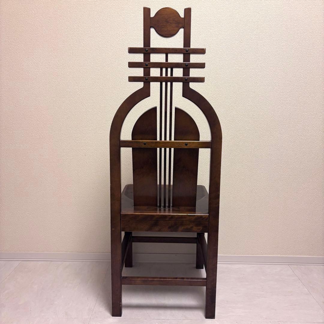 希少⭐️ 星野民藝 アームレスチェア 樺材 ダイニングハイバック 安楽椅子 レトロ
