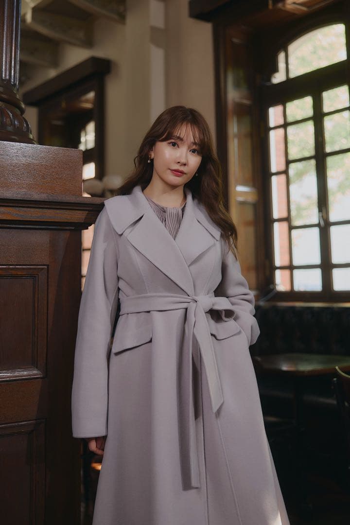 Herlipto☆Hamilton Wool Rever Flared Coat