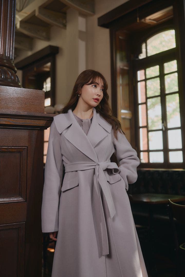 Herlipto☆Hamilton Wool Rever Flared Coat