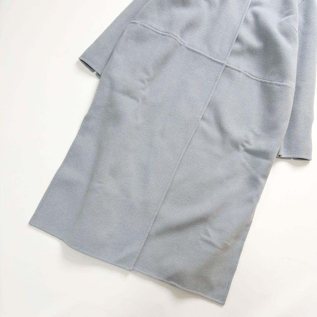 ドゥーズィエムクラス　victorian リバーロングノーカラーコート　36