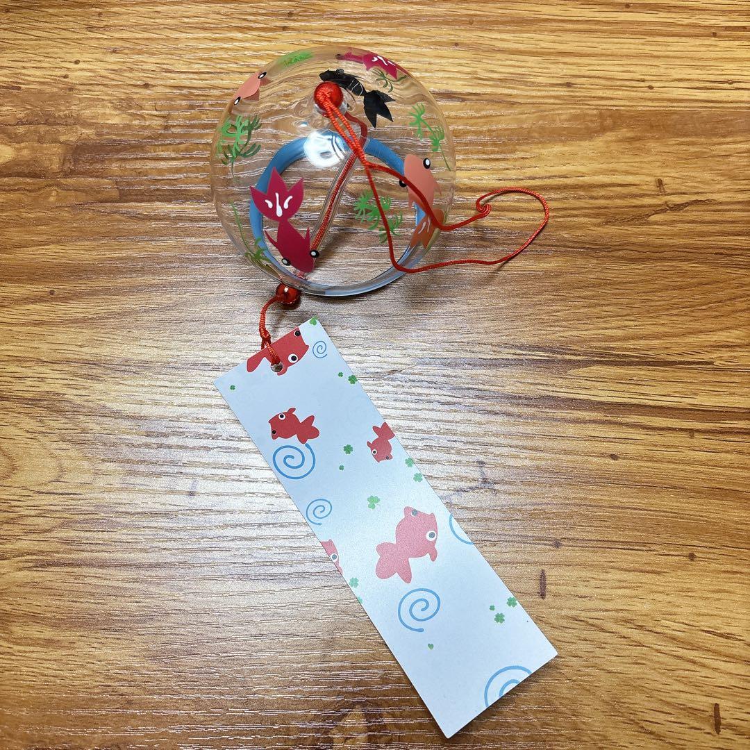 一点物❣️ 人気♡ 風鈴　　夏の風物詩　金魚と植物デザイン　江戸風鈴