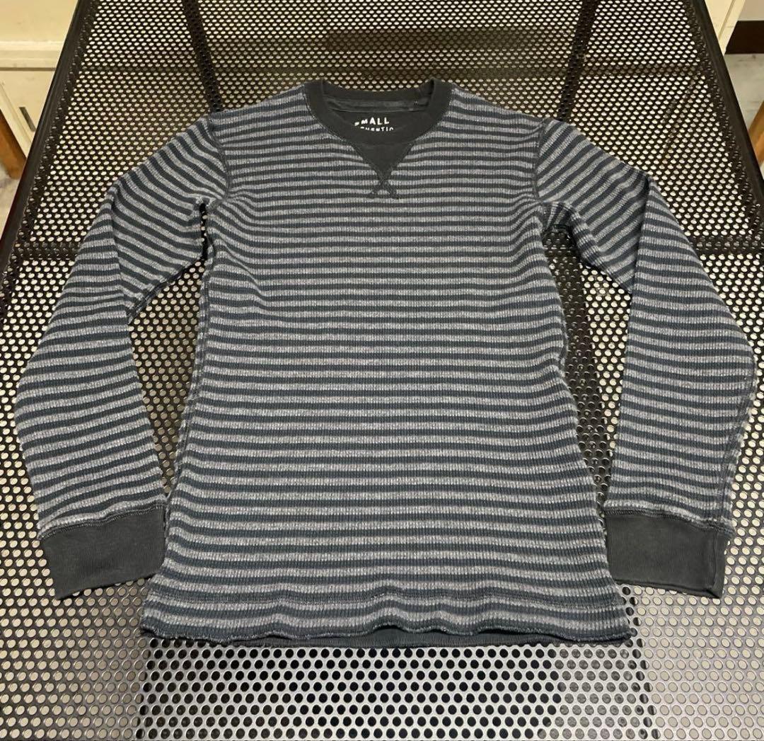 は*る様 00s OLD UNIQLO 長袖 ワッフル ボーダー S archi