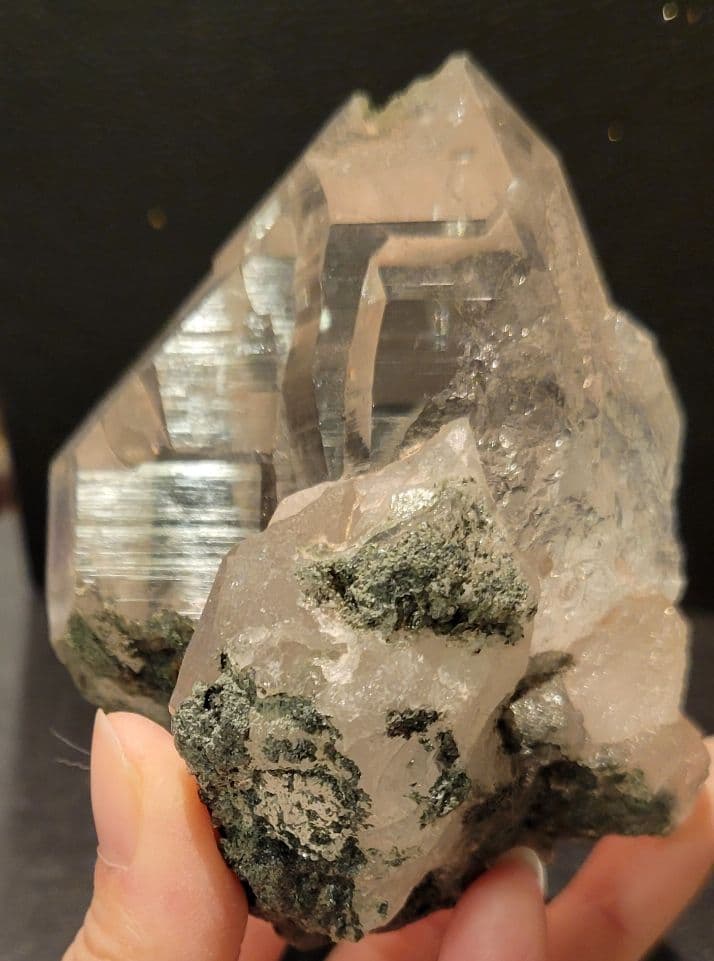 ！！逸品！！ヒマラヤ 湧水のような透明感！マニハール水晶原石クラスター！