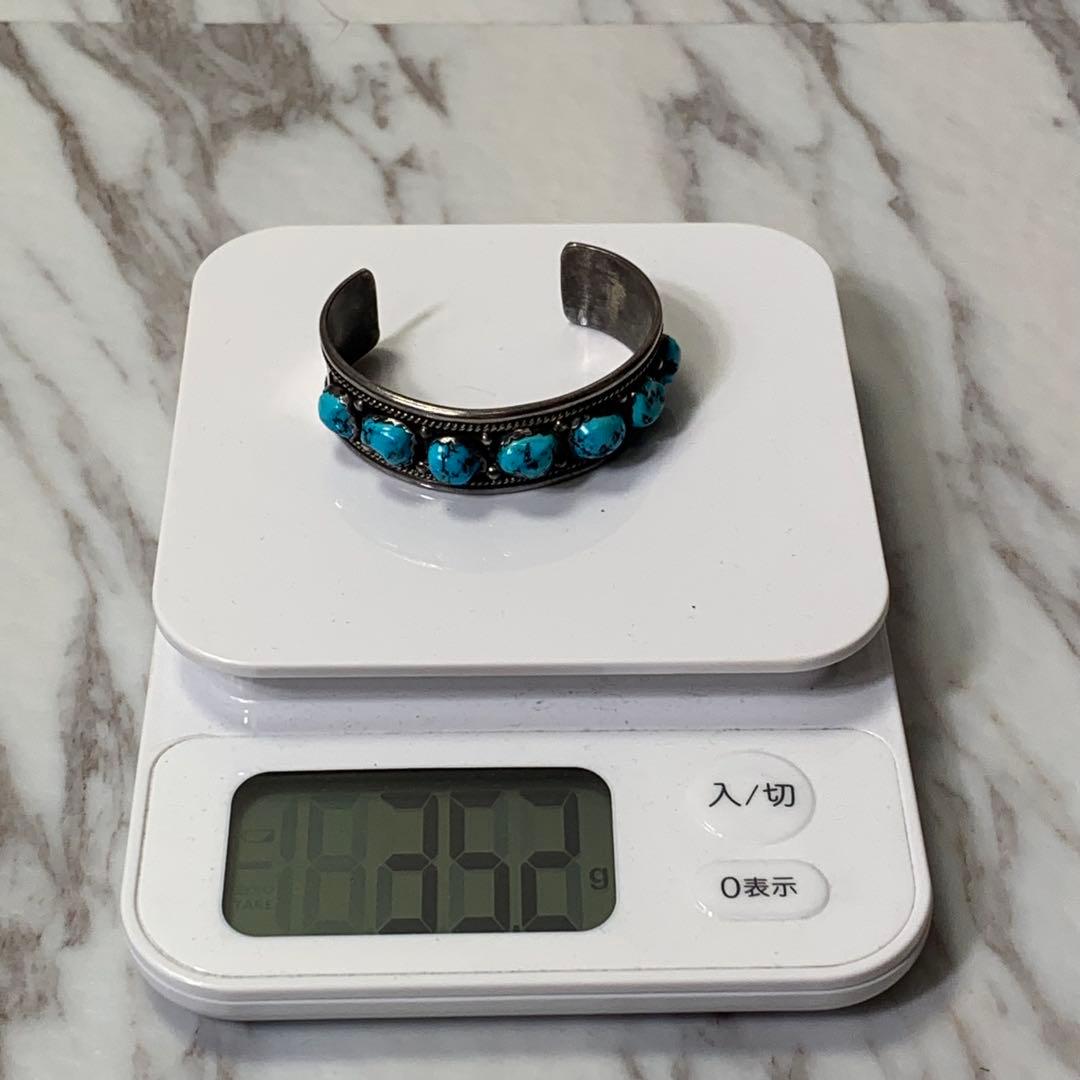 インディアンジュエリー ターコイズ バングル STERING刻印 ホールマーク