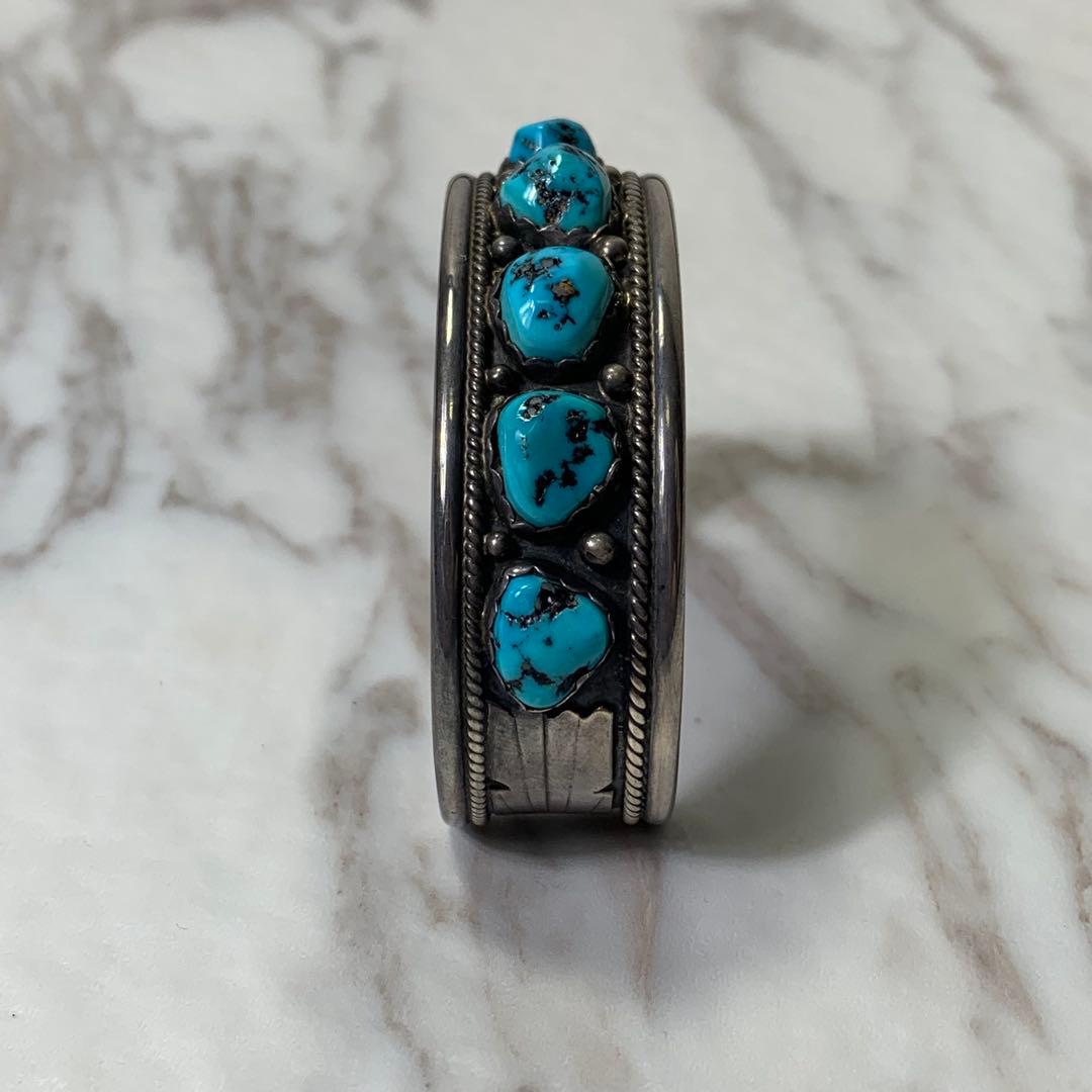 インディアンジュエリー ターコイズ バングル STERING刻印 ホールマーク