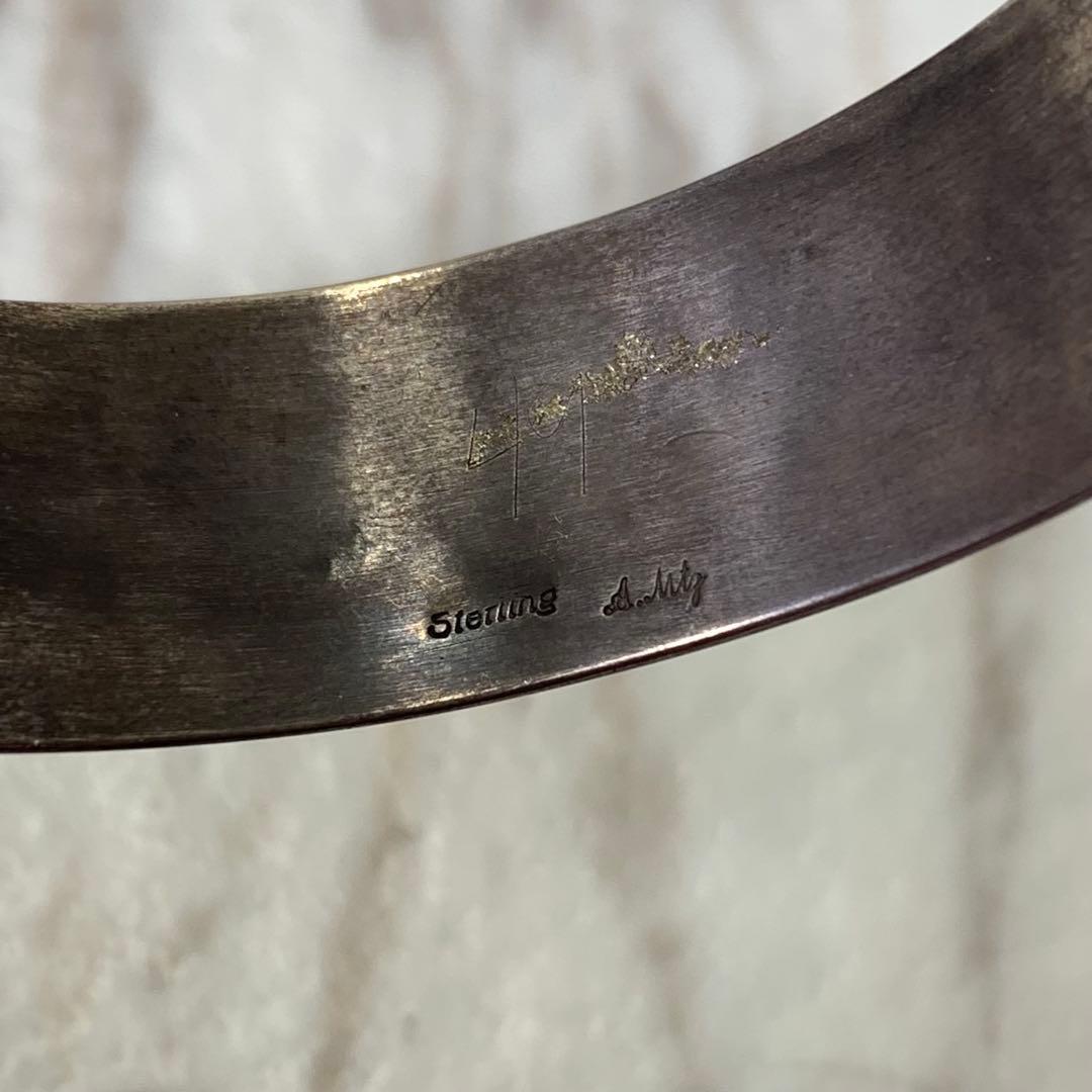 インディアンジュエリー ターコイズ バングル STERING刻印 ホールマーク