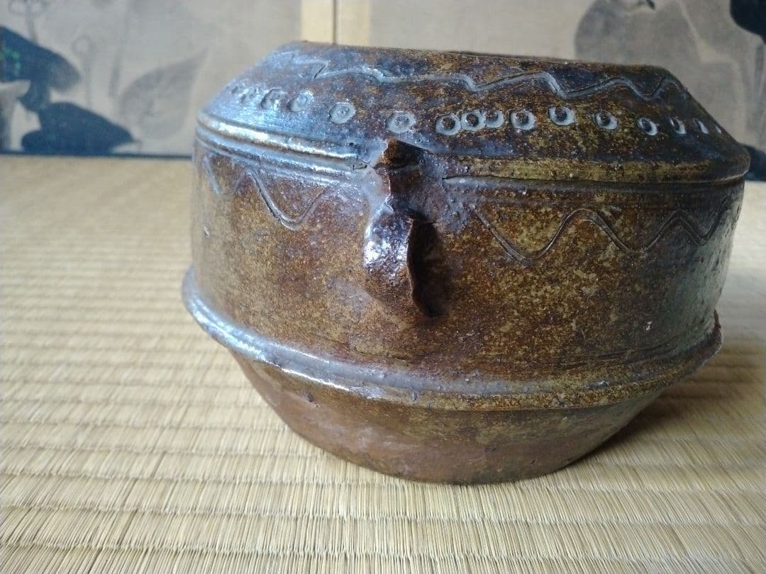 江戸初期～前期　内ヶ磯窯古高取水指　骨董　古美術　茶道具　朝鮮唐津　珍品