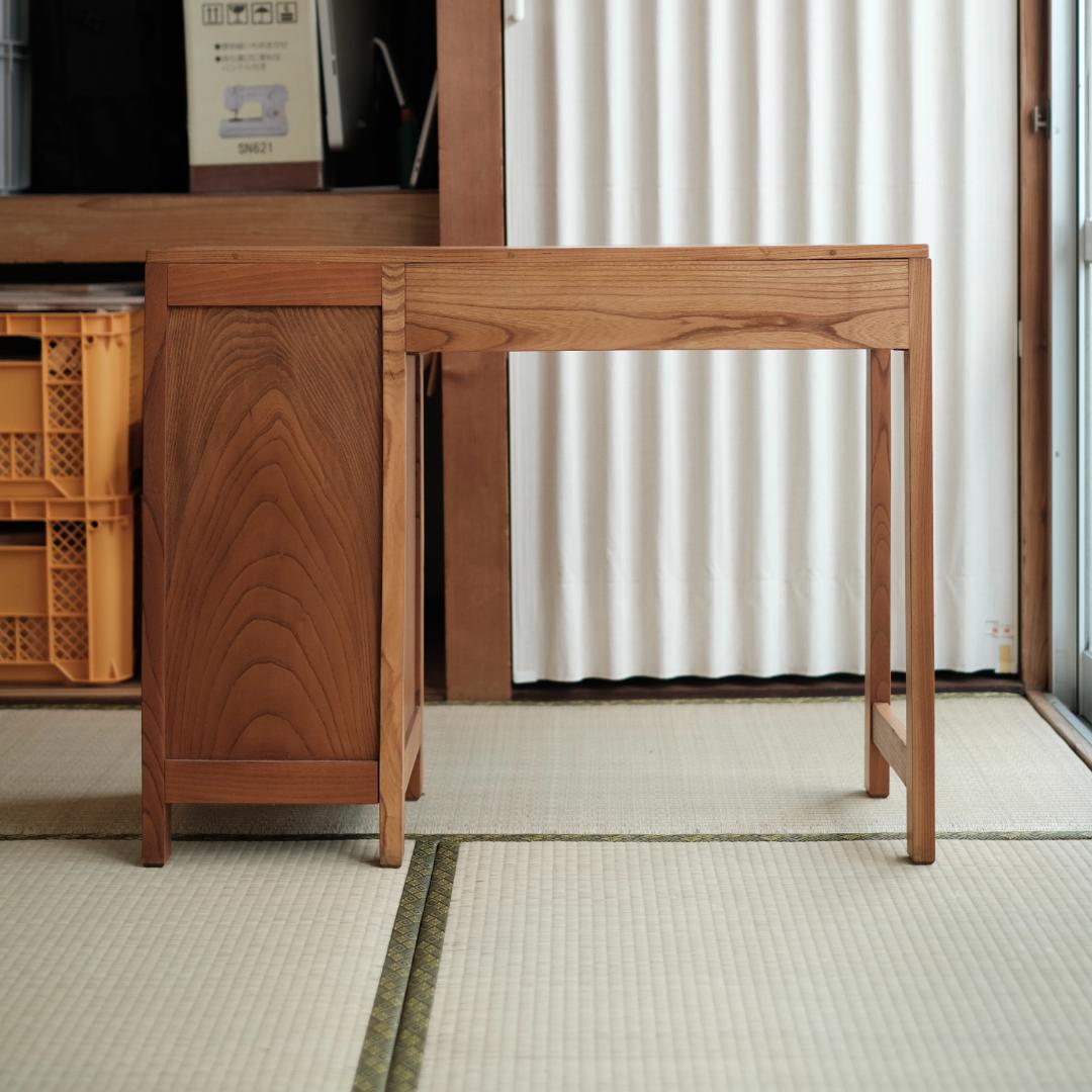 ケヤキ 片袖机 古道具 古家具
