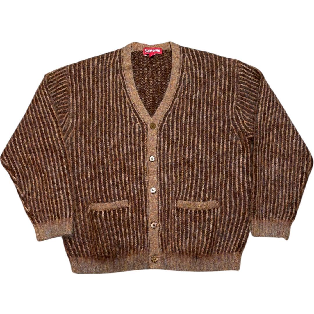 Supreme モヘアカーディガン　ブラウン　M 試着のみ