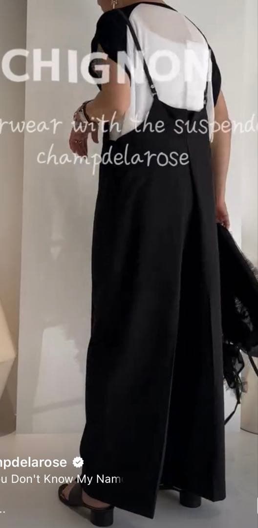 [CHIGNON]サスペンダー付きサロペット