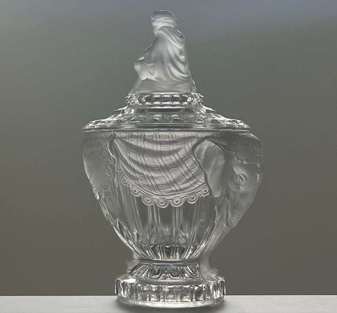 BACCARAT バカラ/※稀少　刻印有　蓋物　フロスト