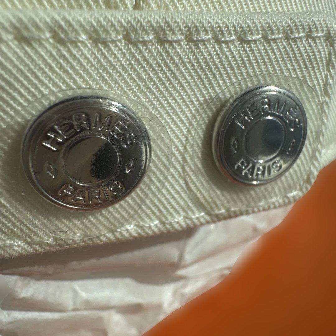 エルメス　キャップ58 白　新品　タグ付き