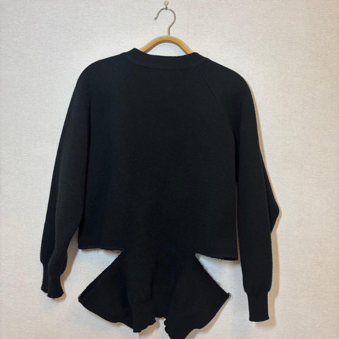 BLACK COMME des GARÇONS 穴あき カーディガン 黒