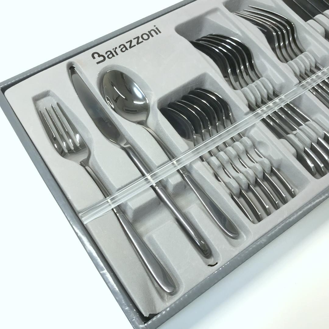 【未使用品】Barazzoni カトラリー 24P チタンシャイン マラカイト