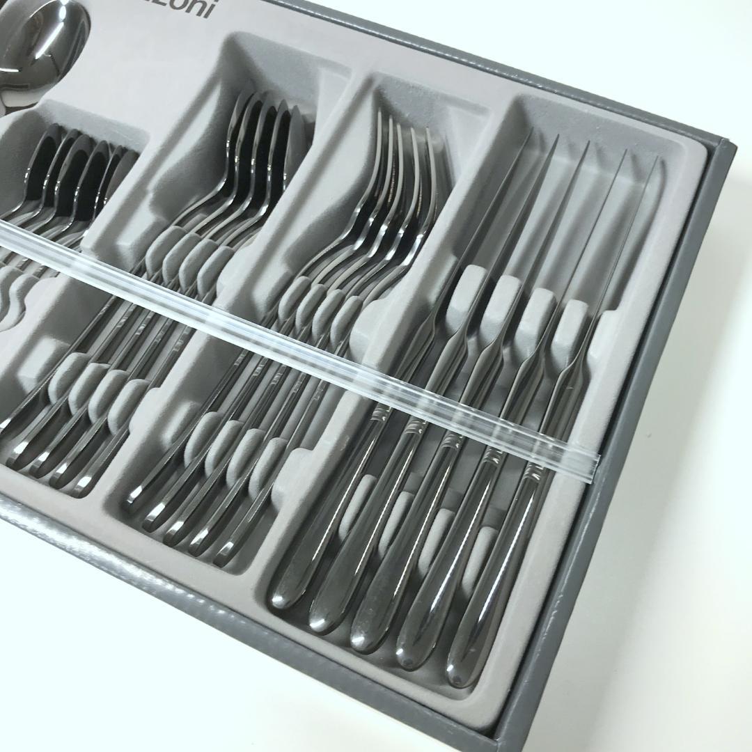 【未使用品】Barazzoni カトラリー 24P チタンシャイン マラカイト