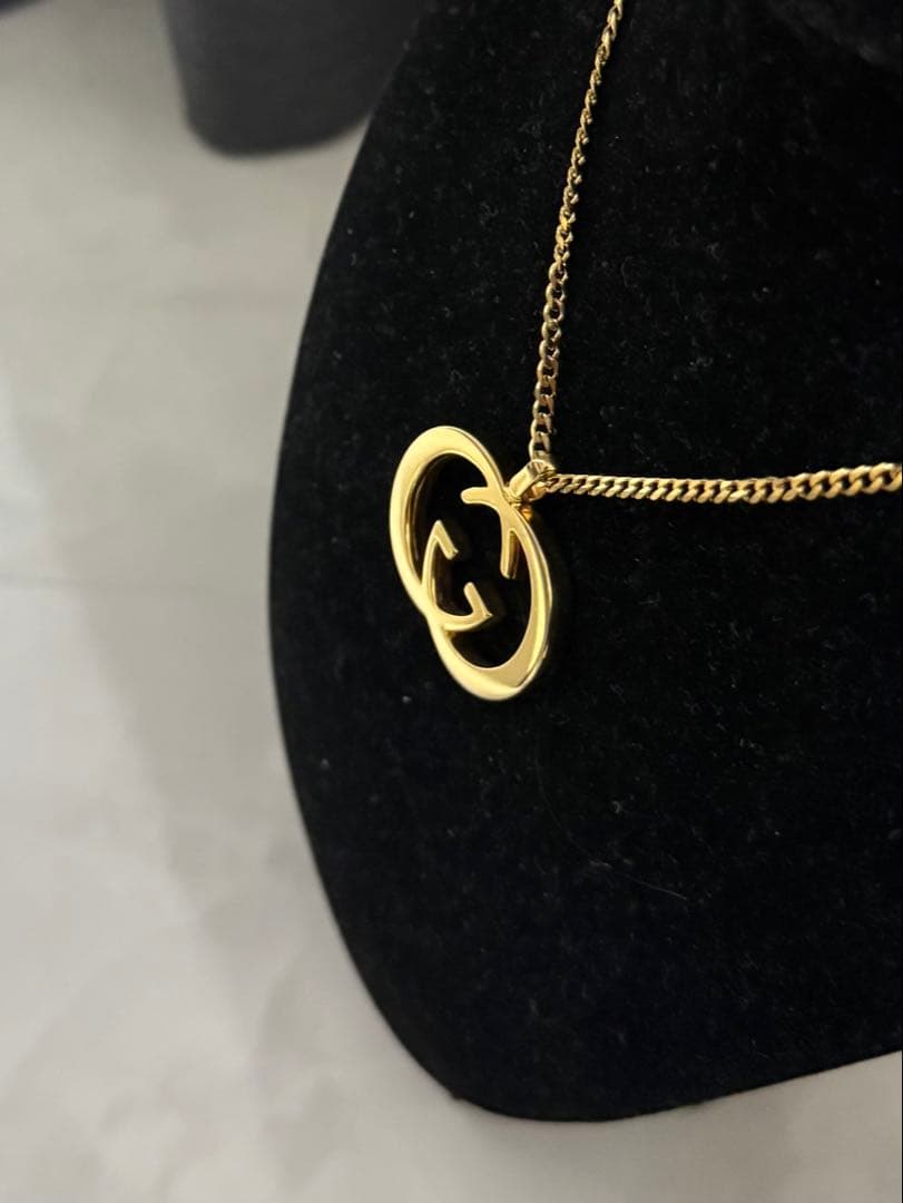 極美品✨ GUCCIグッチインターロッキングG チャーム&ネックレス 付属品込み