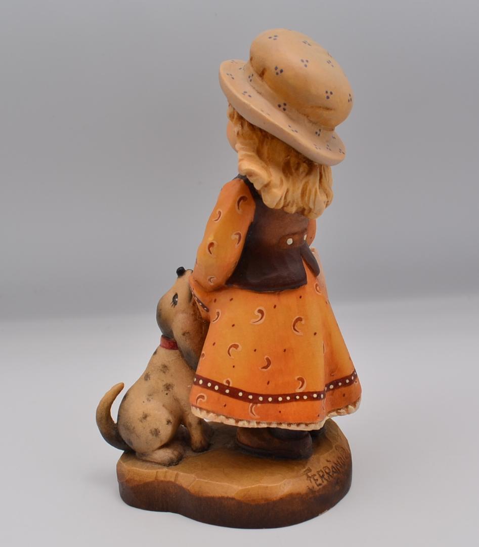 少女と仔犬　アンリ　ANRI　イタリア　高さ16ｃｍ　限定品　ご成約済み