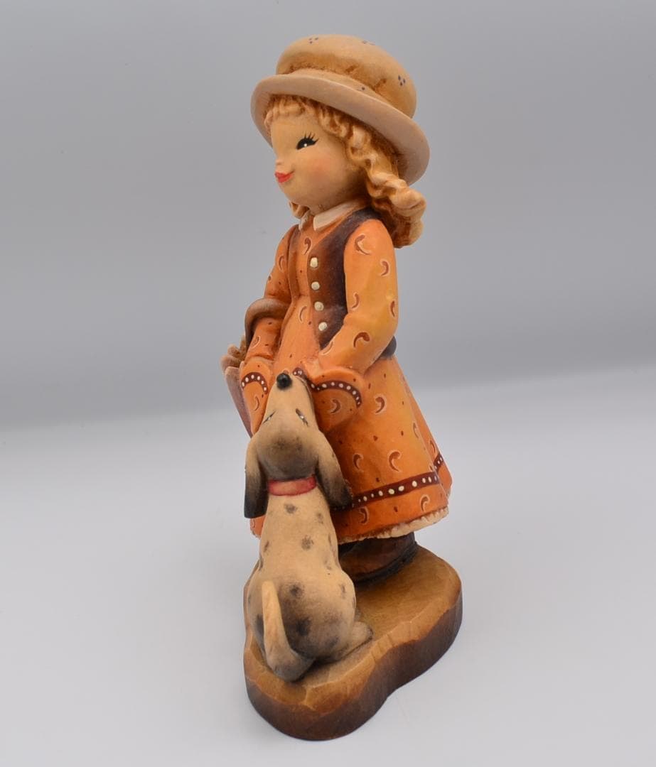 少女と仔犬　アンリ　ANRI　イタリア　高さ16ｃｍ　限定品　ご成約済み