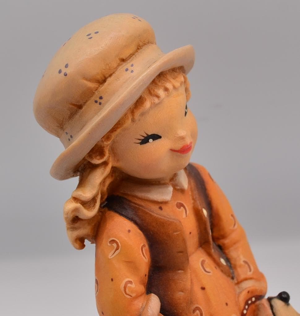 少女と仔犬　アンリ　ANRI　イタリア　高さ16ｃｍ　限定品　ご成約済み