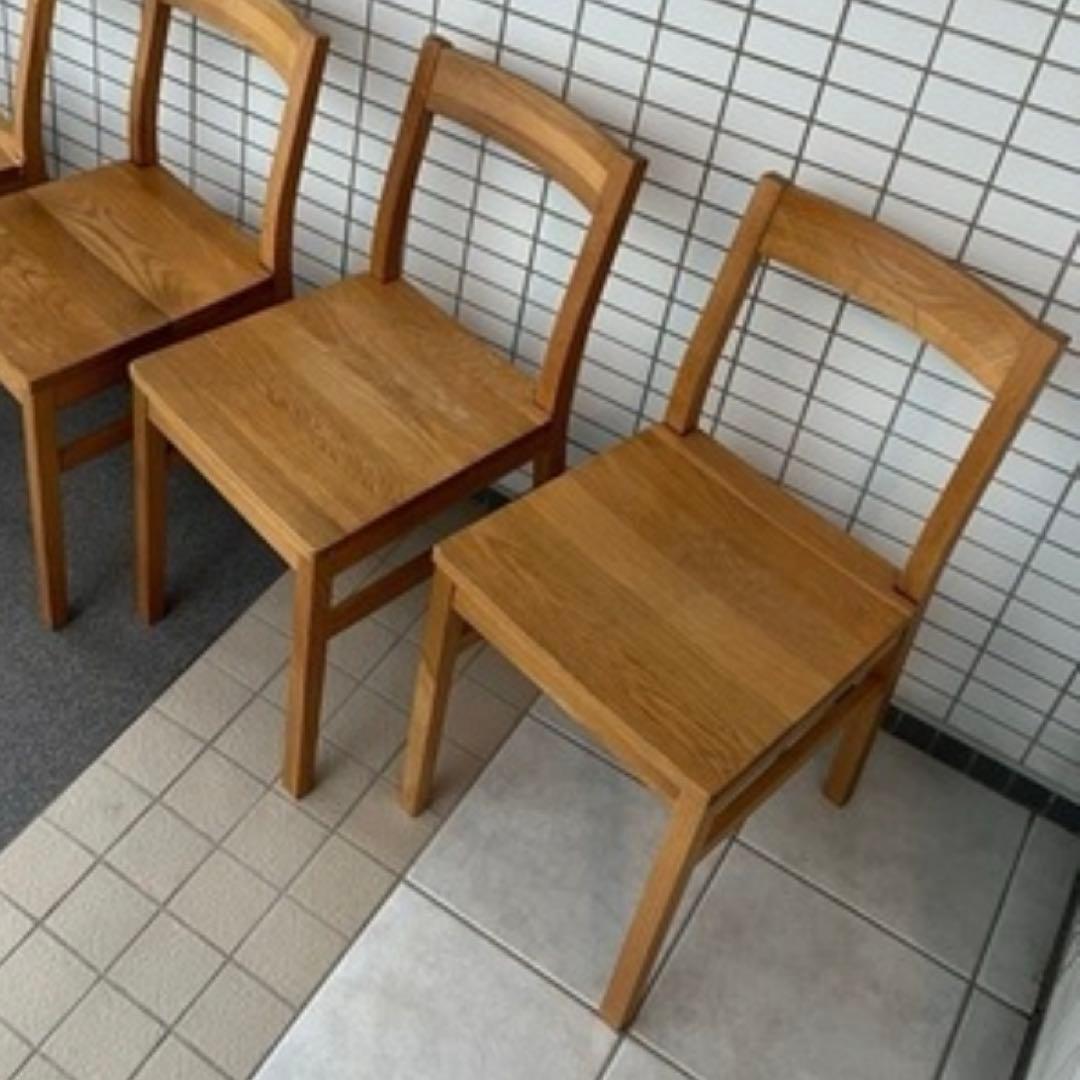 無印良品　廃盤　オーク無垢材 ダイニングチェア 1脚