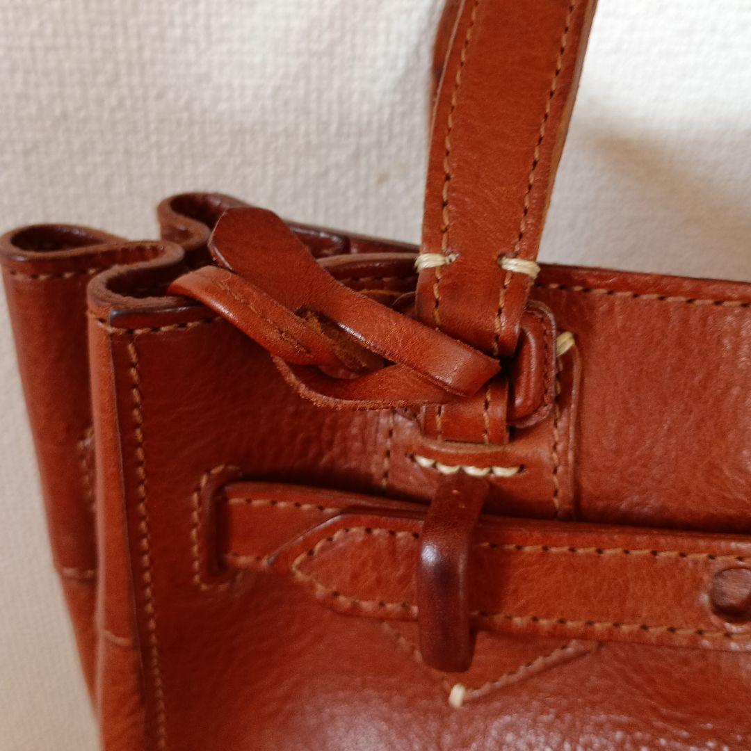 ゲンテン　トートバッグ　 ロック・鍵収納チャーム付き　 ブラウン