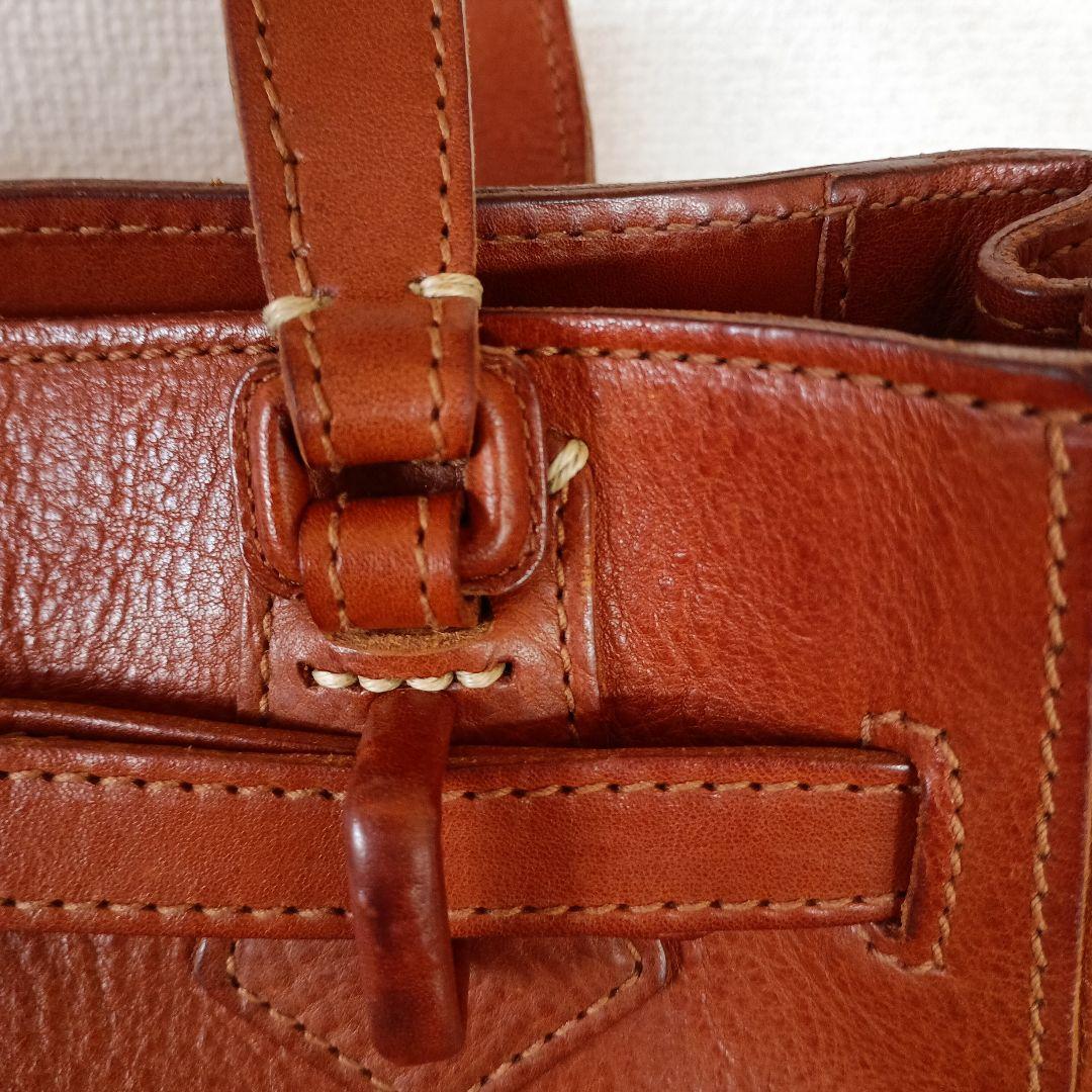 ゲンテン　トートバッグ　 ロック・鍵収納チャーム付き　 ブラウン