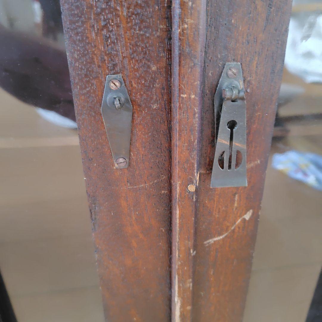 木製キャビネット ダークブラウン 2引き出し