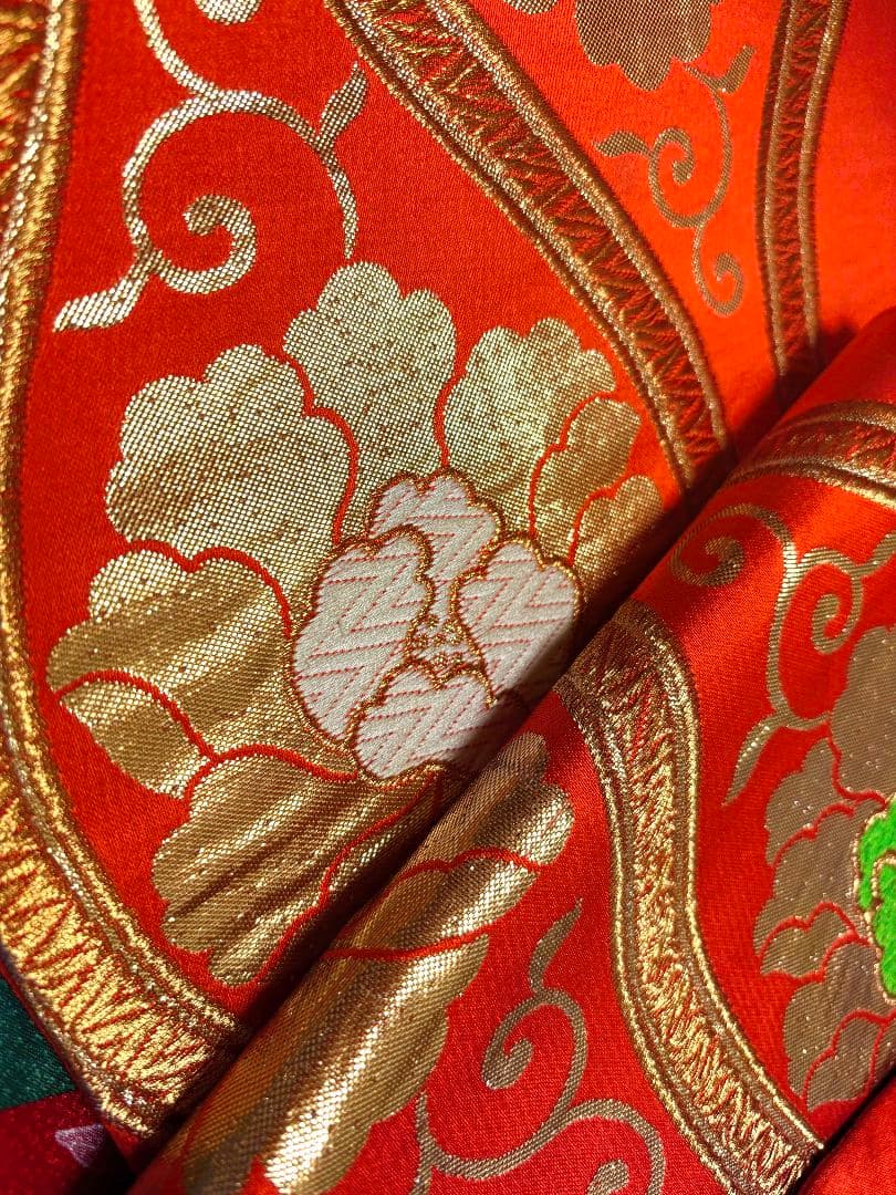 七五三　女児着物襦袢帯3点セット　緑