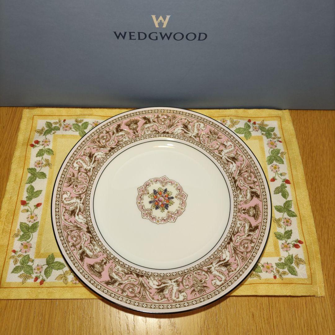 ウェッジウッド　フロレンティーン　ピンク　プレート　20cm　プレミア品　1枚