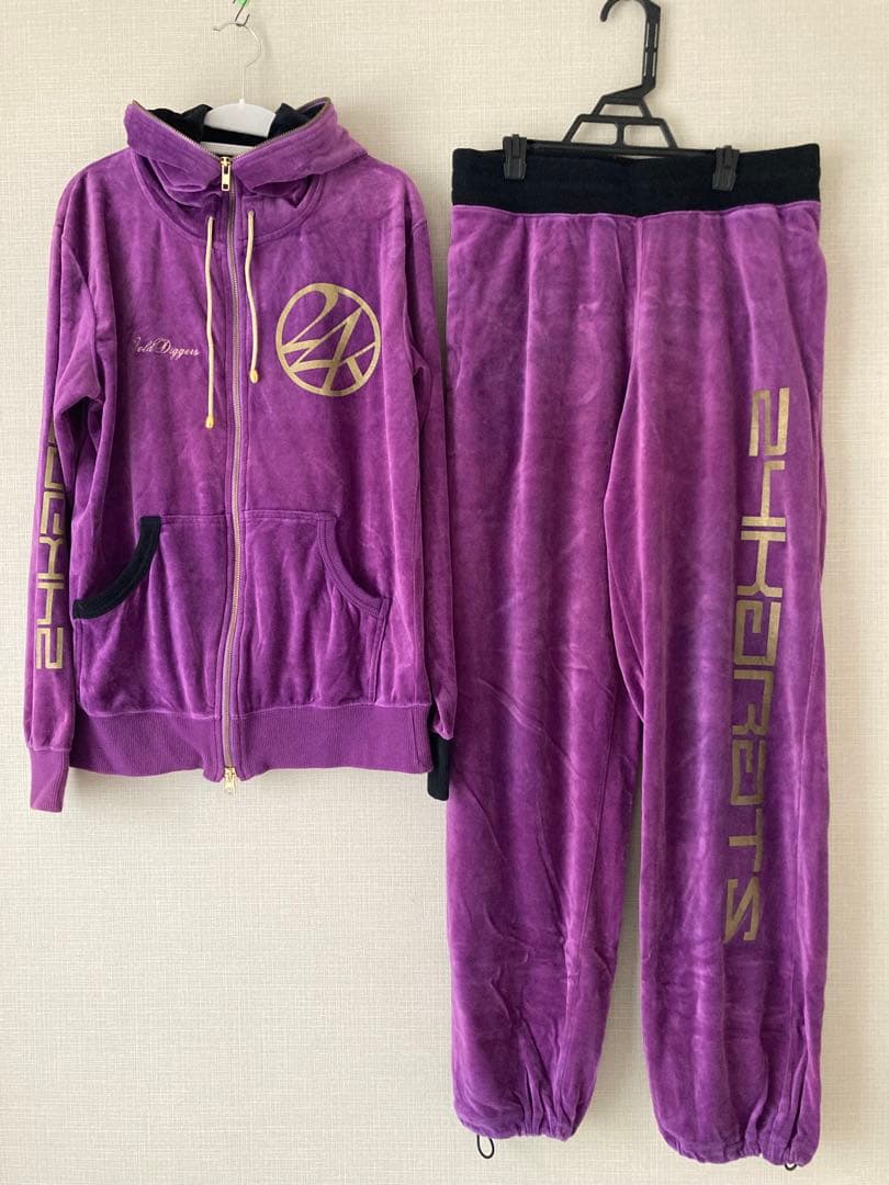 【24karats】セットアップジャージ　Mサイズ パープル
