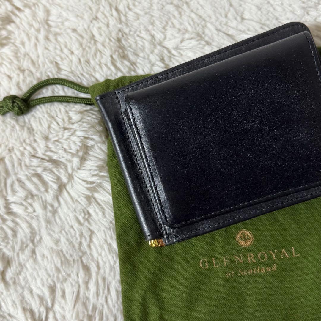 ⭐️新品未使用⭐️　グレンロイヤル　マネークリップ　小銭入れ付き　二つ折り財布