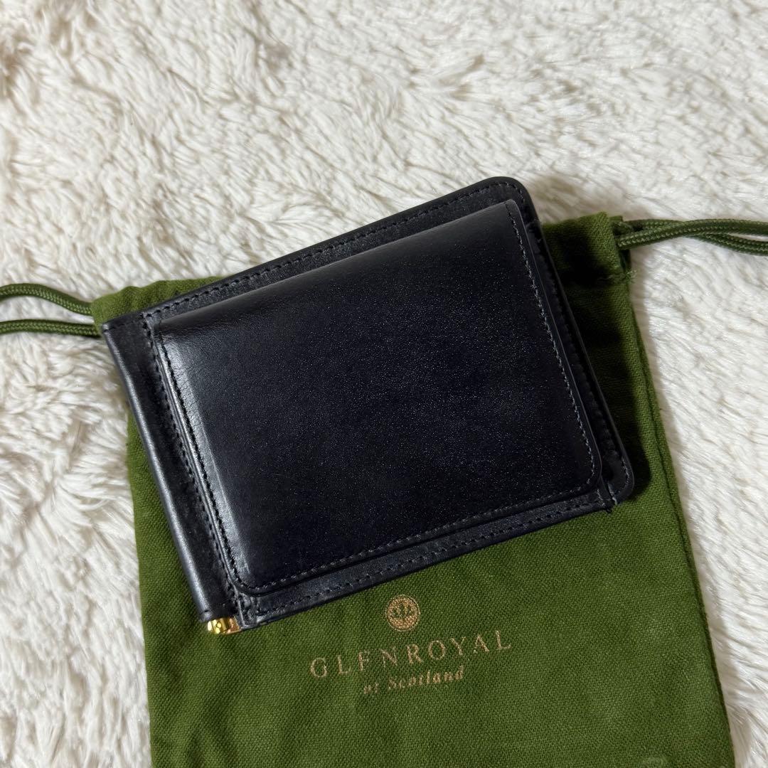 ⭐️新品未使用⭐️　グレンロイヤル　マネークリップ　小銭入れ付き　二つ折り財布
