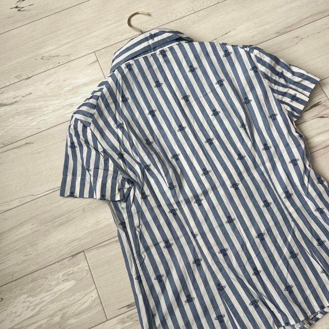 ヴィヴィアンウエストウッド　 ストライプ　オーブロゴ　ブラウス　フリル