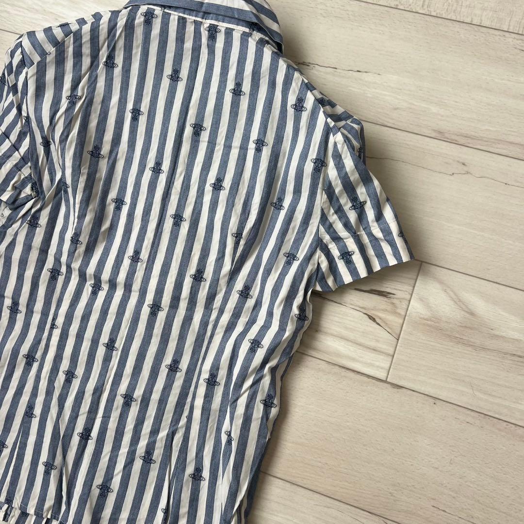 ヴィヴィアンウエストウッド　 ストライプ　オーブロゴ　ブラウス　フリル