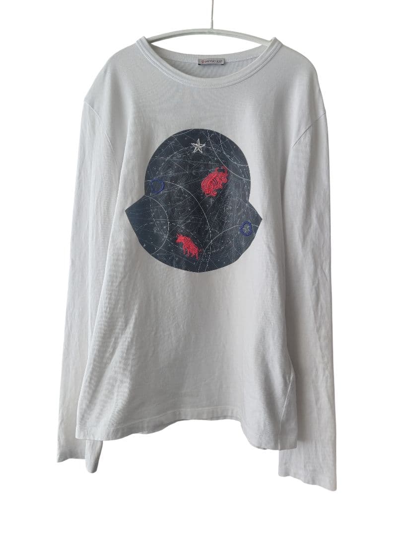 最終値下げ。MONCLER モンクレール 宇宙柄プリント長袖カットソー美品