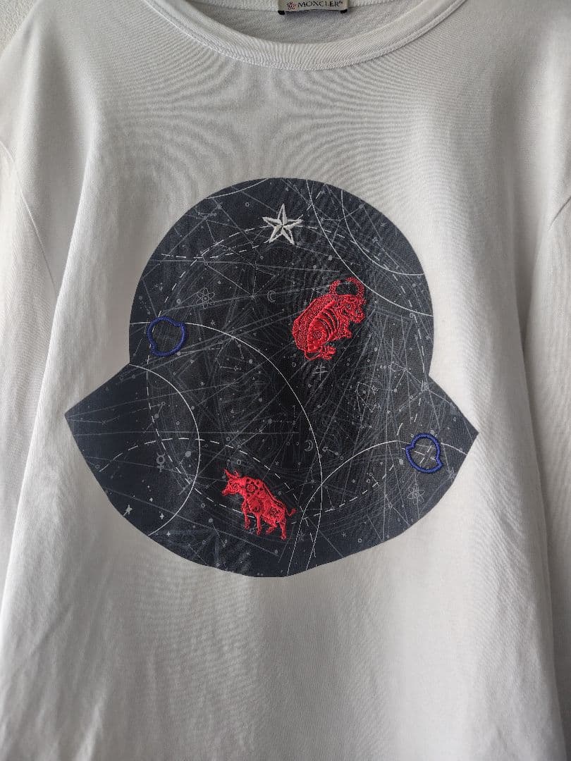 最終値下げ。MONCLER モンクレール 宇宙柄プリント長袖カットソー美品