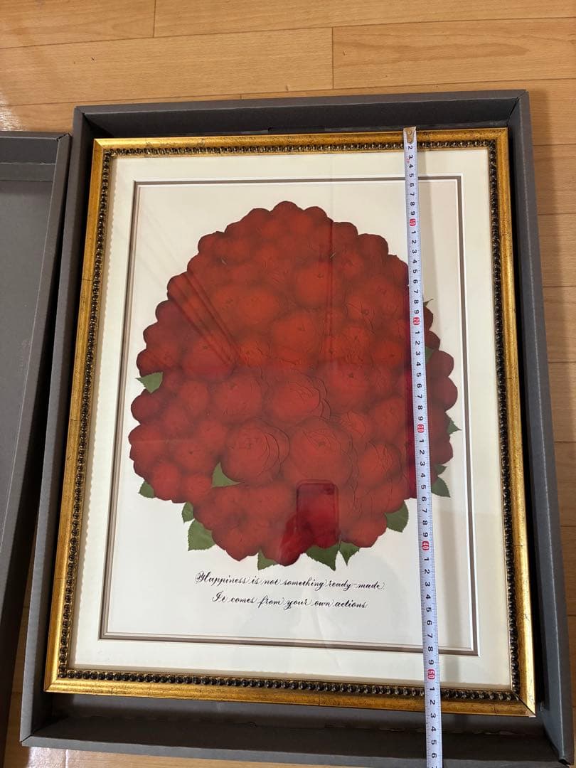 赤い花束 フレーム付き　バラ108本　薔薇　押し花