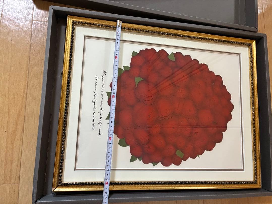 赤い花束 フレーム付き　バラ108本　薔薇　押し花