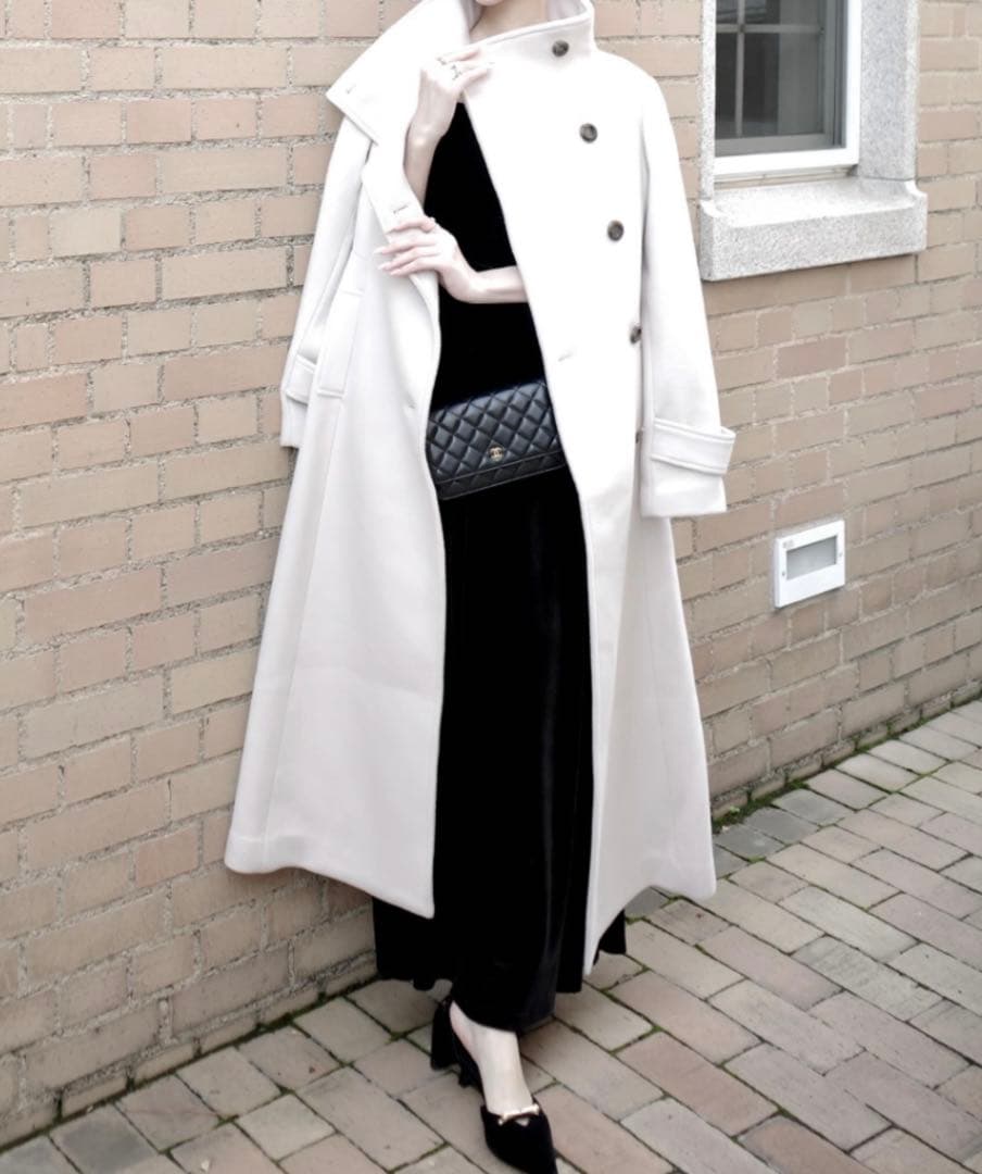 rienda オーバーネックシンデレララインコート S