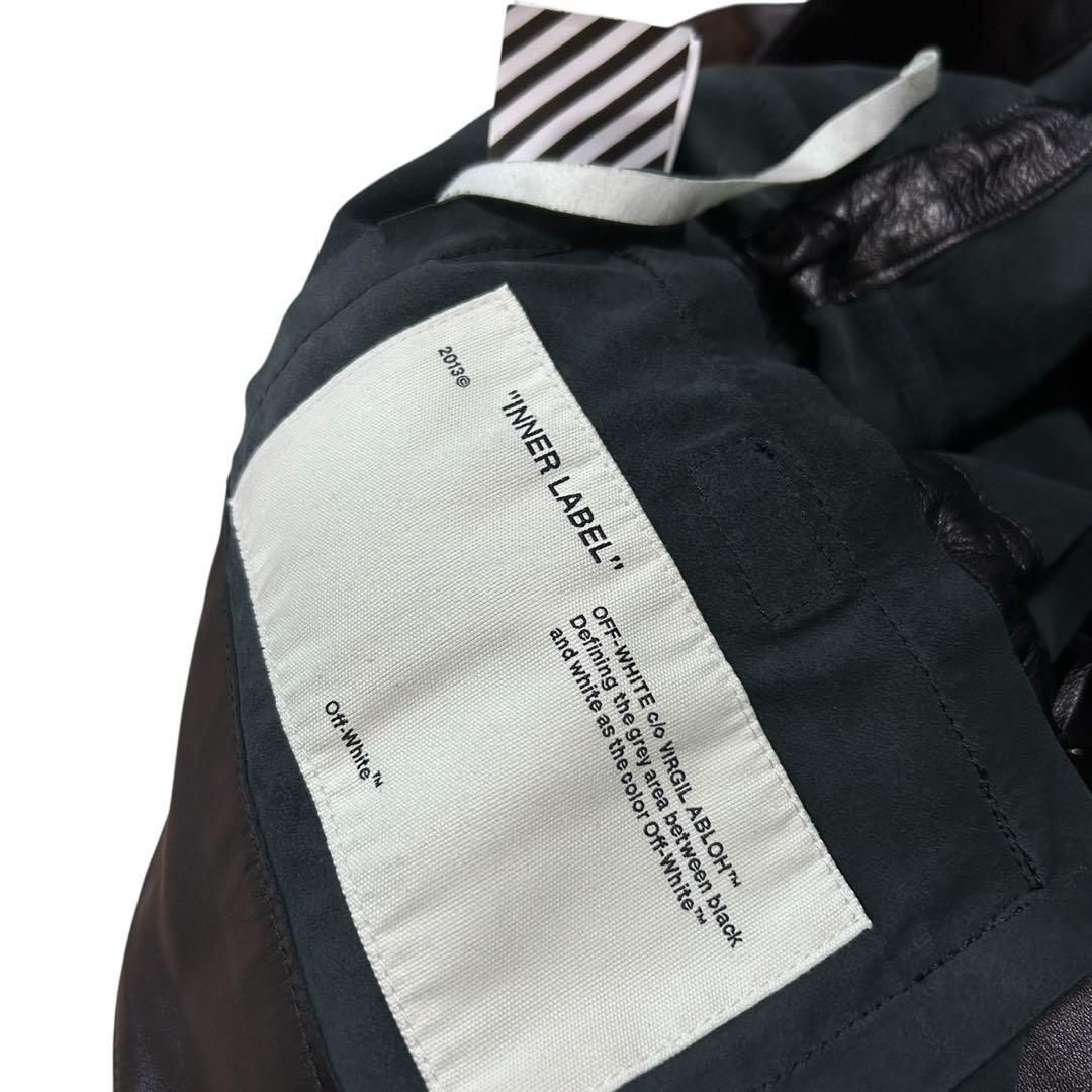 OFF-WHITE アロープリント レザージャケット